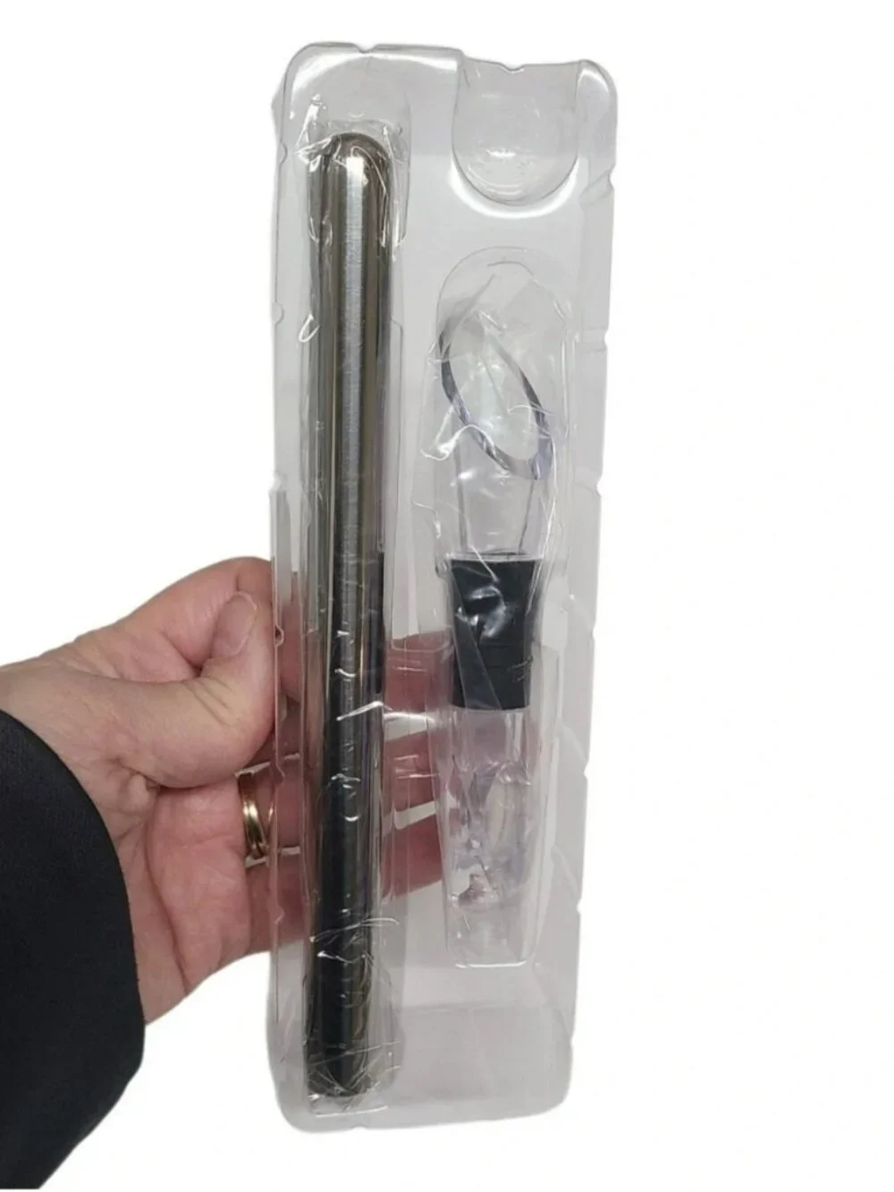 Pier 1 Imports 3-in-1 Stainless Steel Wine Chiller Stick & Pourer Spout